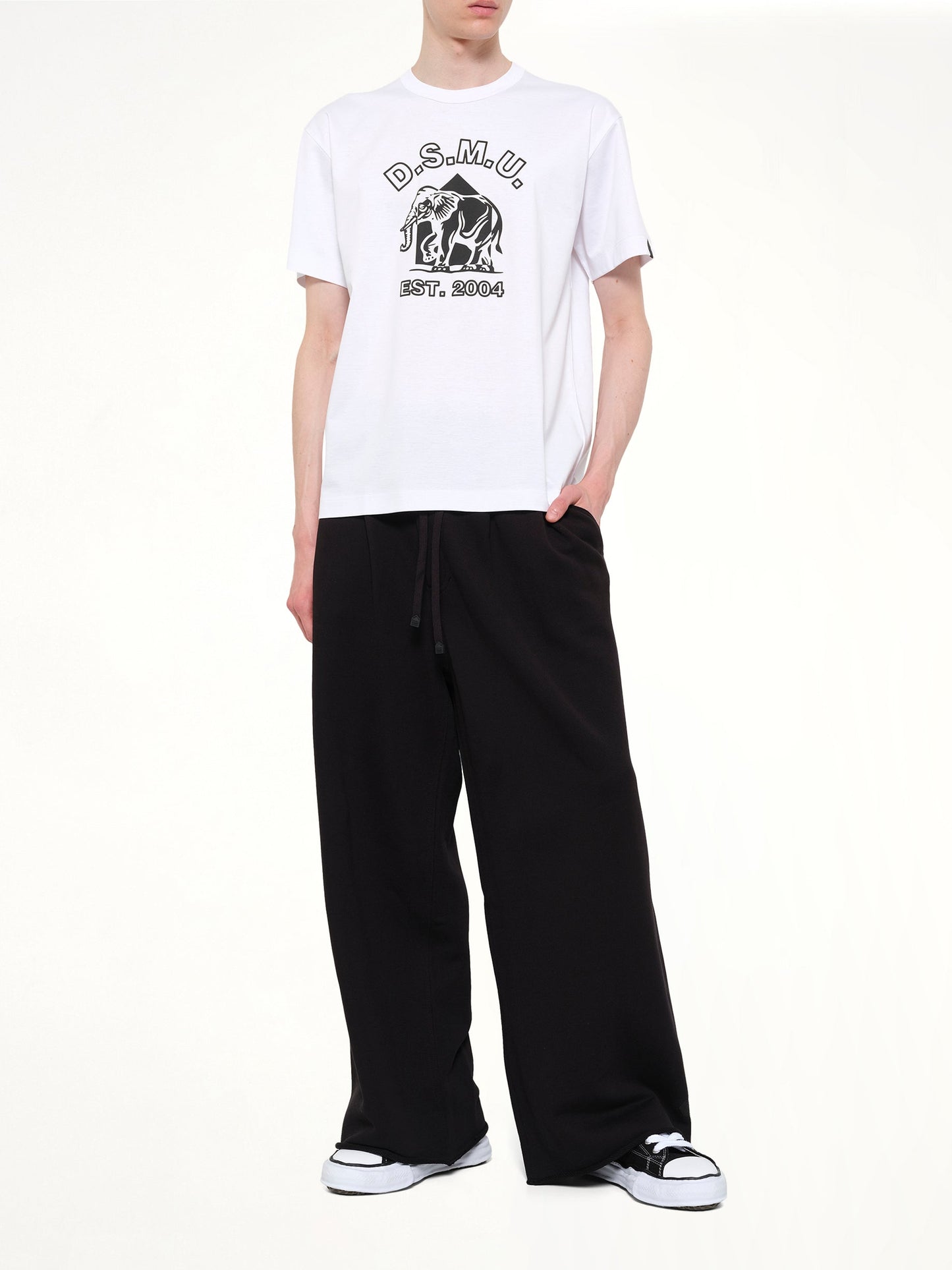 DSM KEI NINOMIYA Pile Knit Pleated Pants (Black)