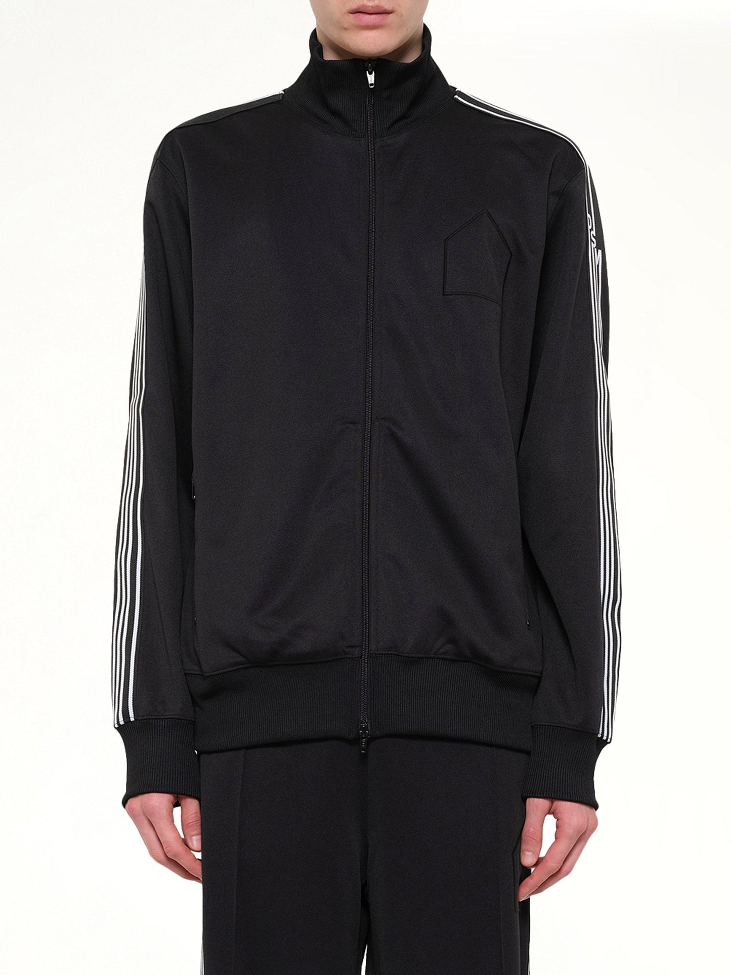 Image of Coats & Jackets. Product name - Tracksuit Jacket in Black colour by brand - DSM KEI NINOMIYA