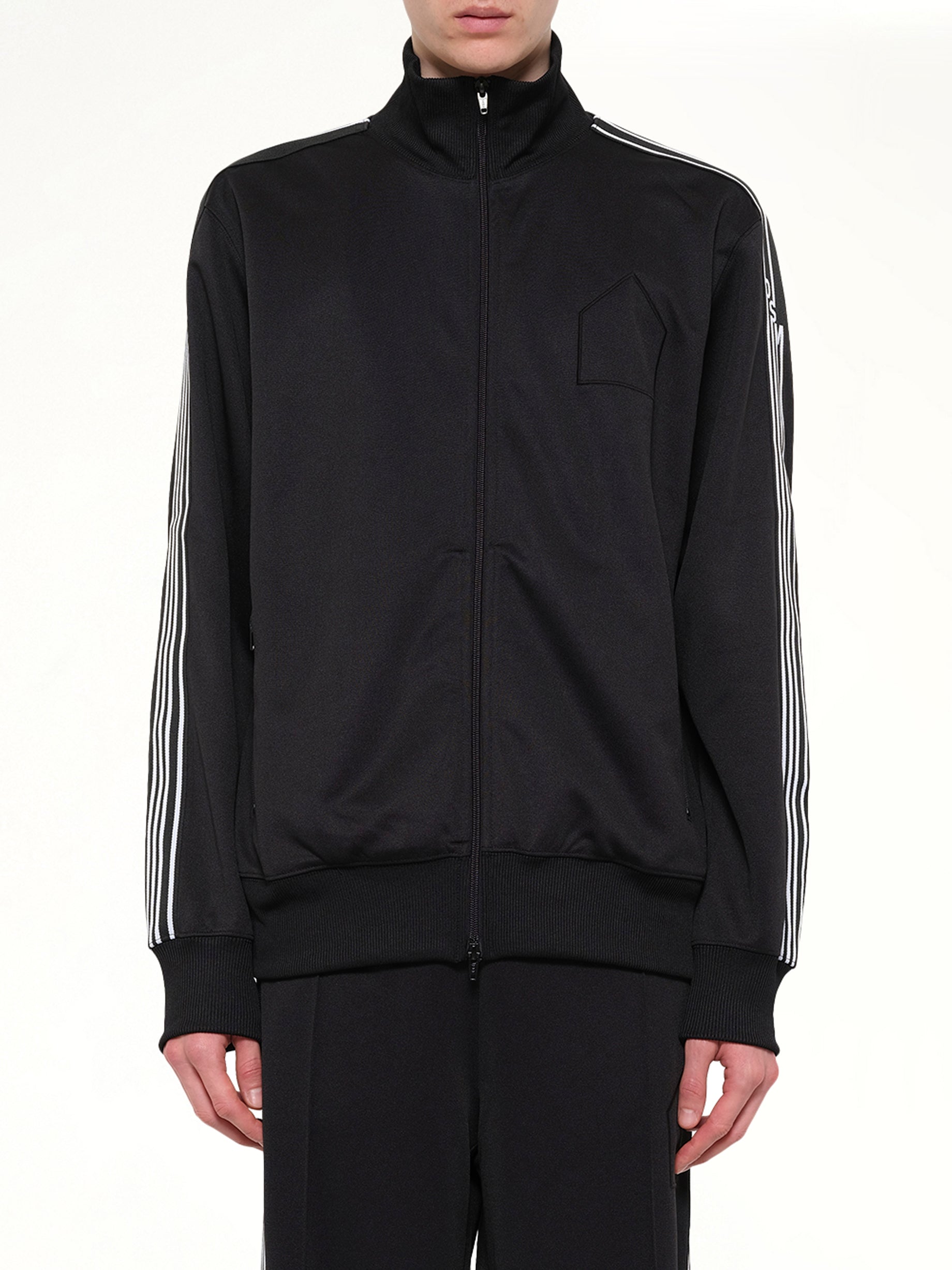 Image of Coats & Jackets. Product name - Tracksuit Jacket in Black colour by brand - DSM KEI NINOMIYA