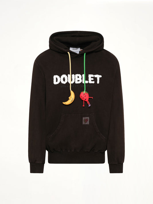 DOUBLET Mud-Dyed Hoodie With SHFU (Brown)