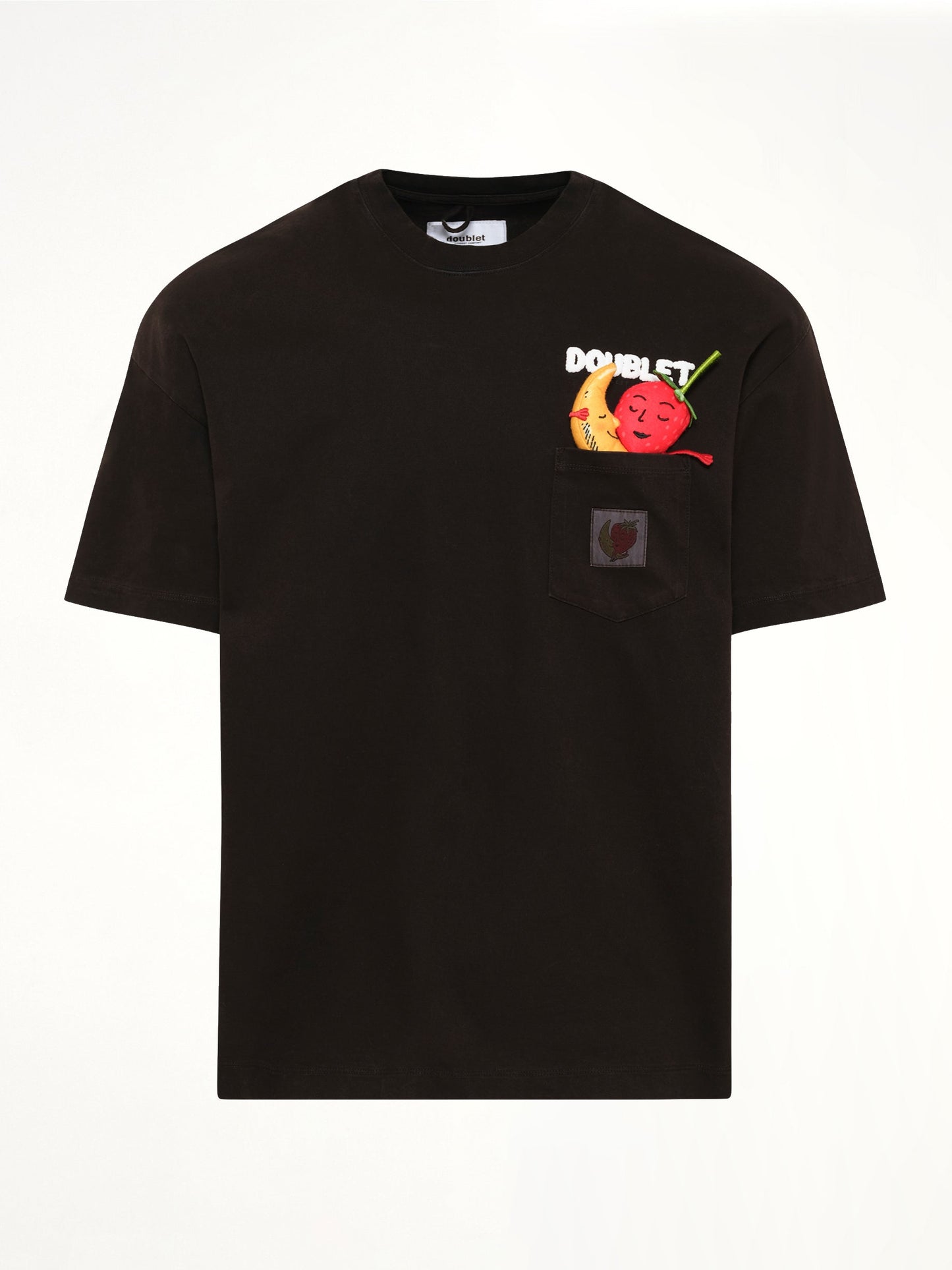 DOUBLET Mud-Dyed T-Shirt With SHFU (Brown)
