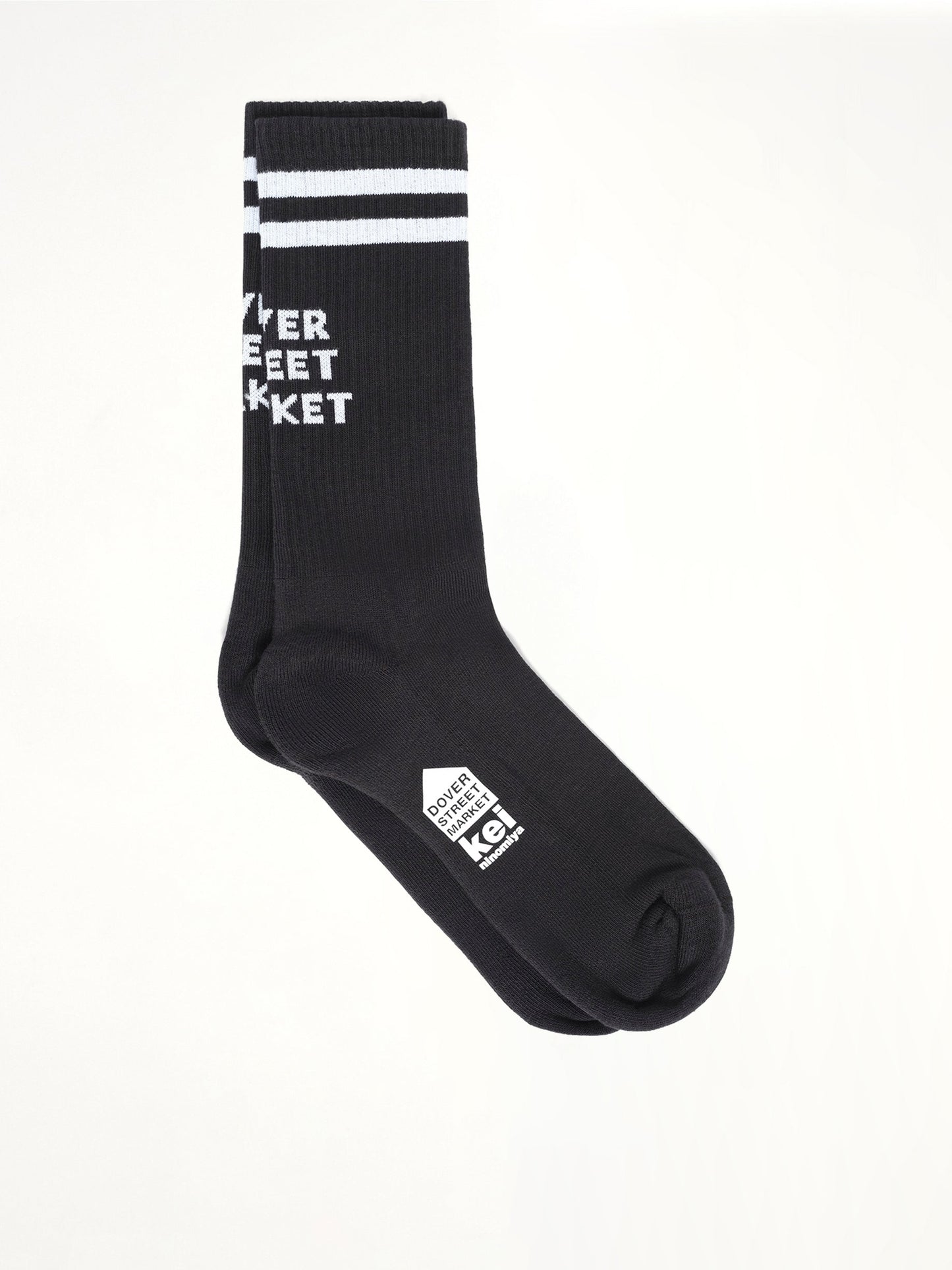 Image of Socks. Product name - DSM Logo Socks in Black colour by brand - DSM KEI NINOMIYA