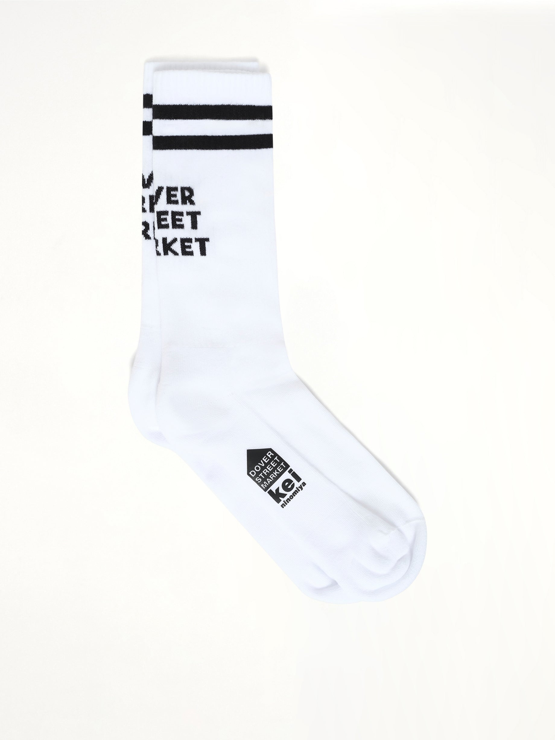Image of Socks. Product name - DSM Logo Socks in White colour by brand - DSM KEI NINOMIYA