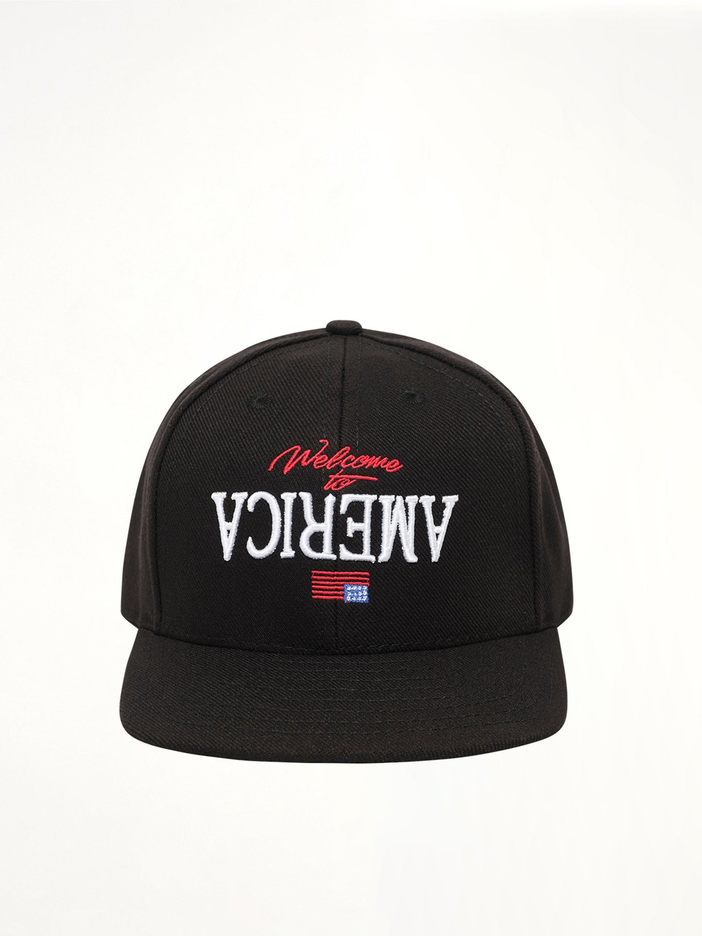 Image of Hats. Product name - Welcome To America Cap in Black colour by brand - WILLY CHAVARRIA