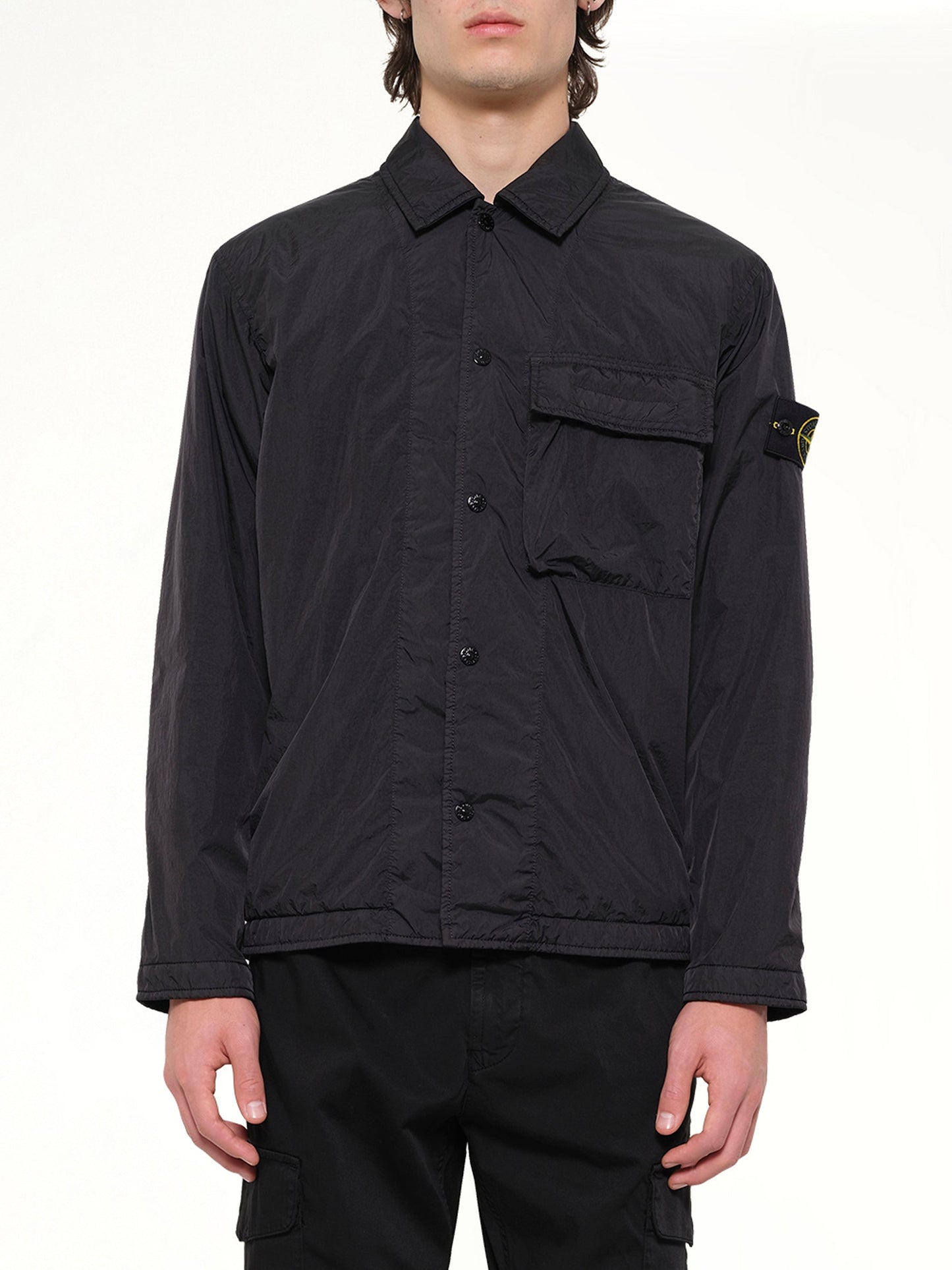 Image of Shirts. Product name - 1200002 Shirts in Black colour by brand - STONE ISLAND