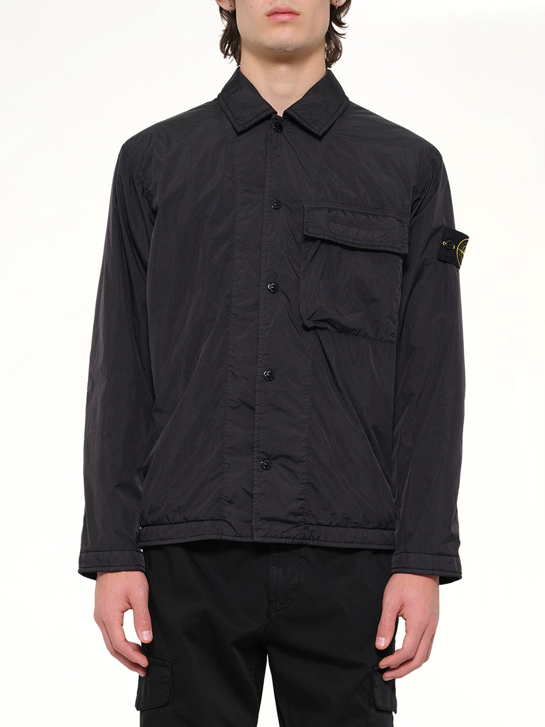 Image of Shirts. Product name - 1200002 Shirts in Black colour by brand - STONE ISLAND