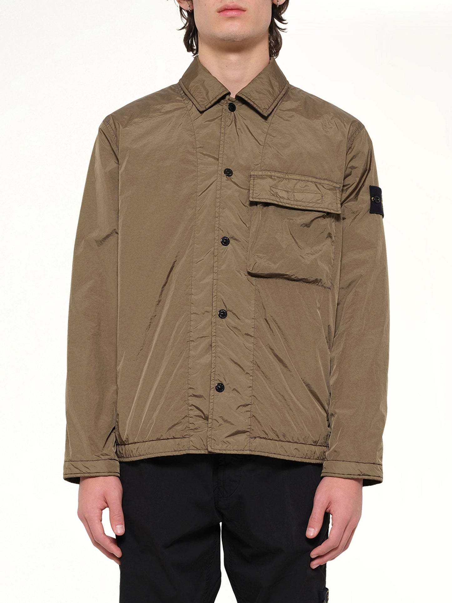 Image of Shirts. Product name - 1200002 Shirts in Green colour by brand - STONE ISLAND