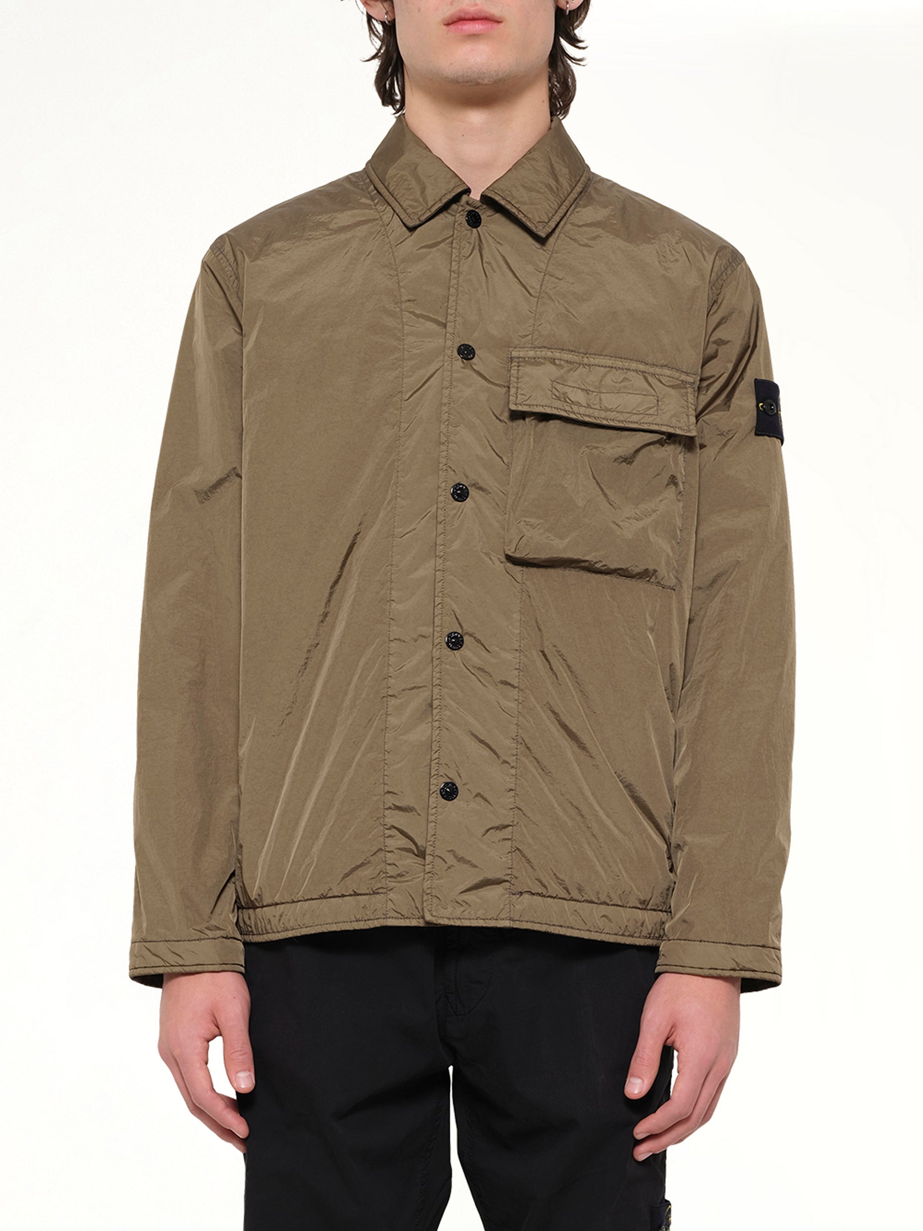 Image of Shirts. Product name - 1200002 Shirts in Green colour by brand - STONE ISLAND