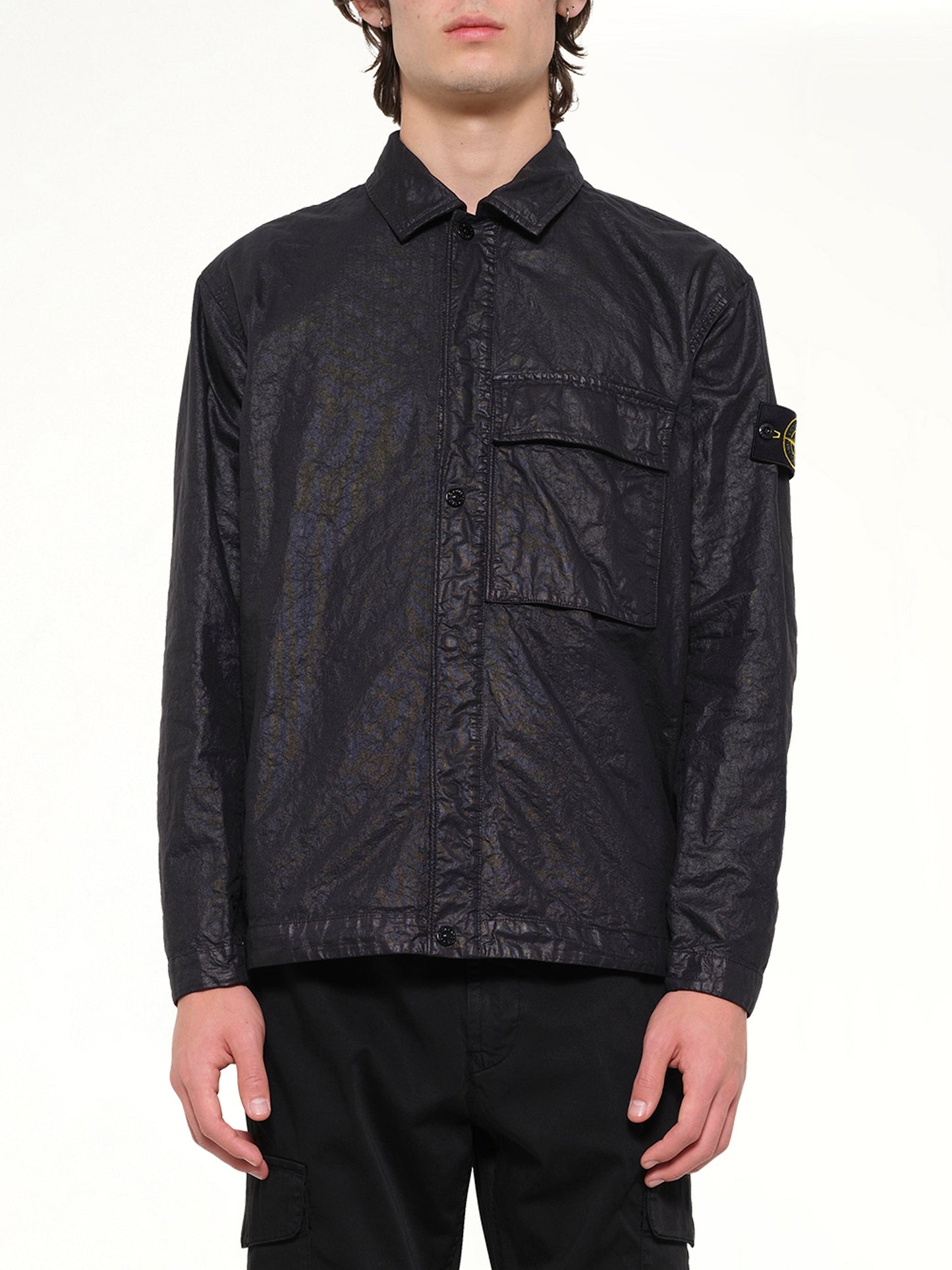 Image of Shirts. Product name - 1200003 Shirts in Black colour by brand - STONE ISLAND
