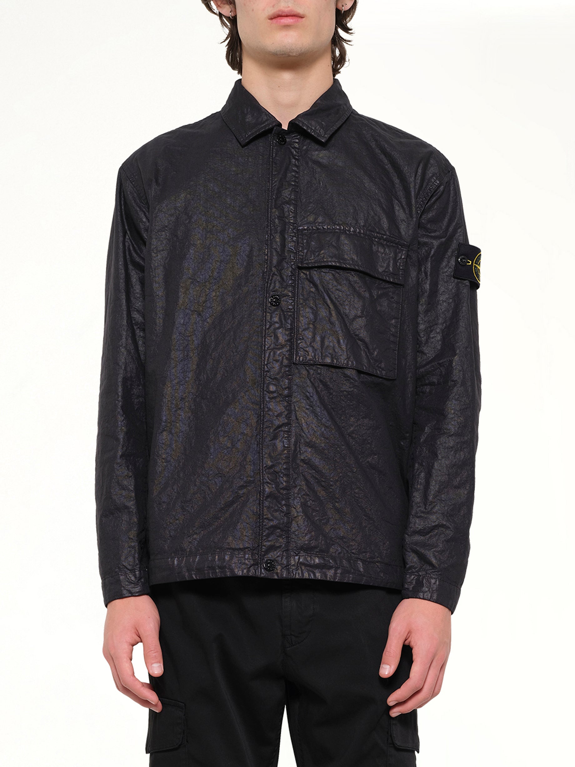 Image of Shirts. Product name - 1200003 Shirts in Black colour by brand - STONE ISLAND
