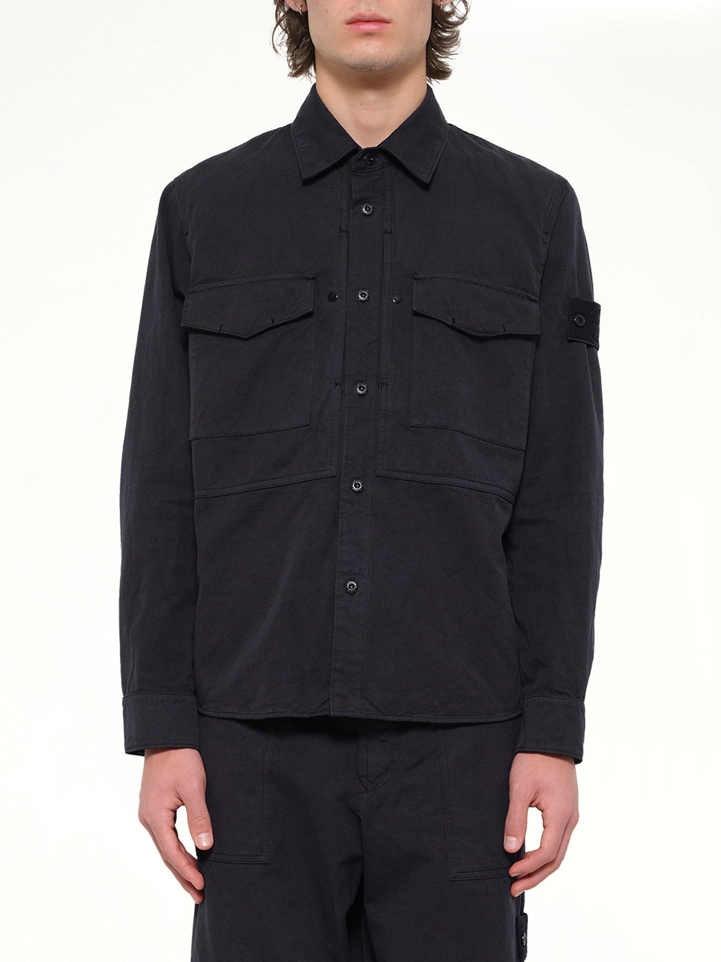 Image of Shirts. Product name - 1200012 Shirts in Navy colour by brand - STONE ISLAND