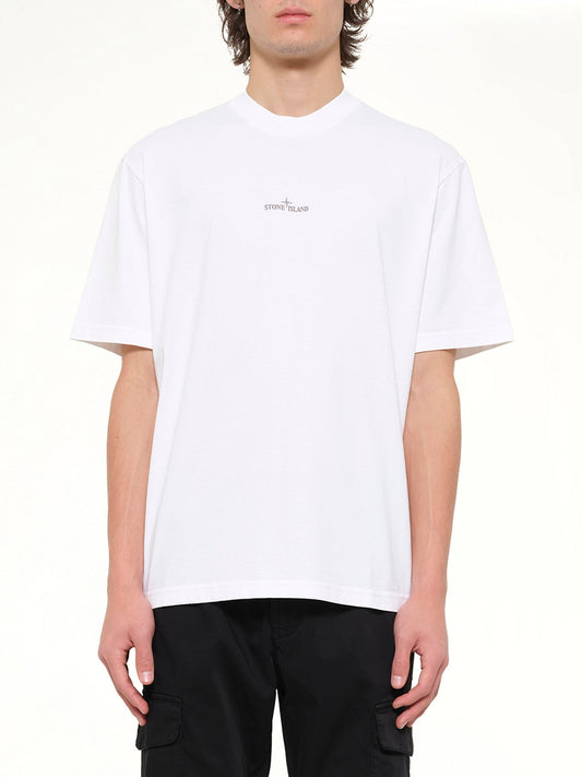 Image of T-Shirts. Product name - 2100001 SS T-Shirt in White colour by brand - STONE ISLAND
