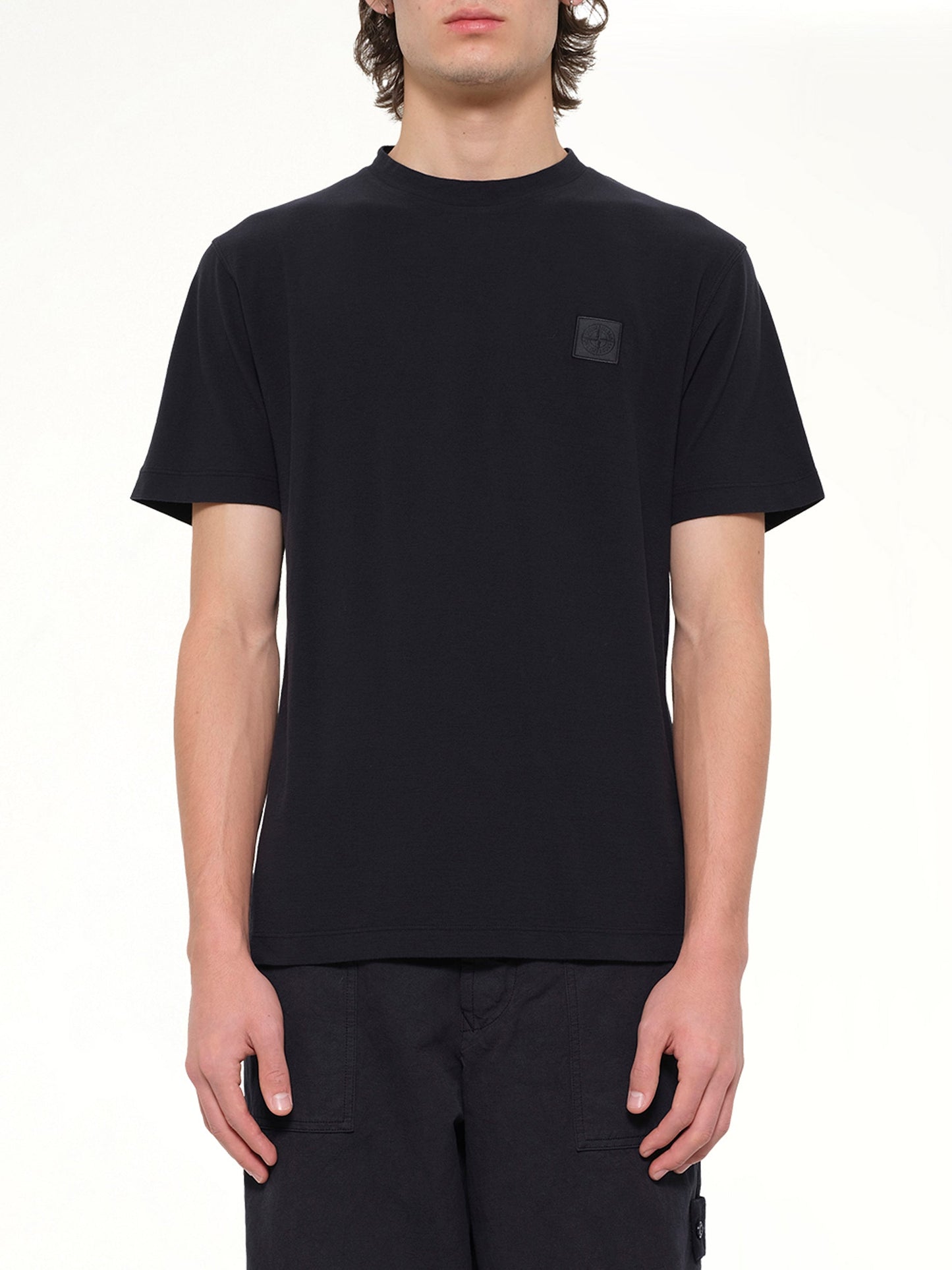 Image of T-Shirts. Product name - 2100021 SS T-Shirt in Navy colour by brand - STONE ISLAND