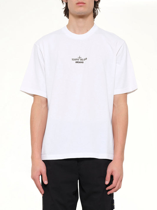 Image of T-Shirts. Product name - 2100023 SS T-Shirt in White colour by brand - STONE ISLAND