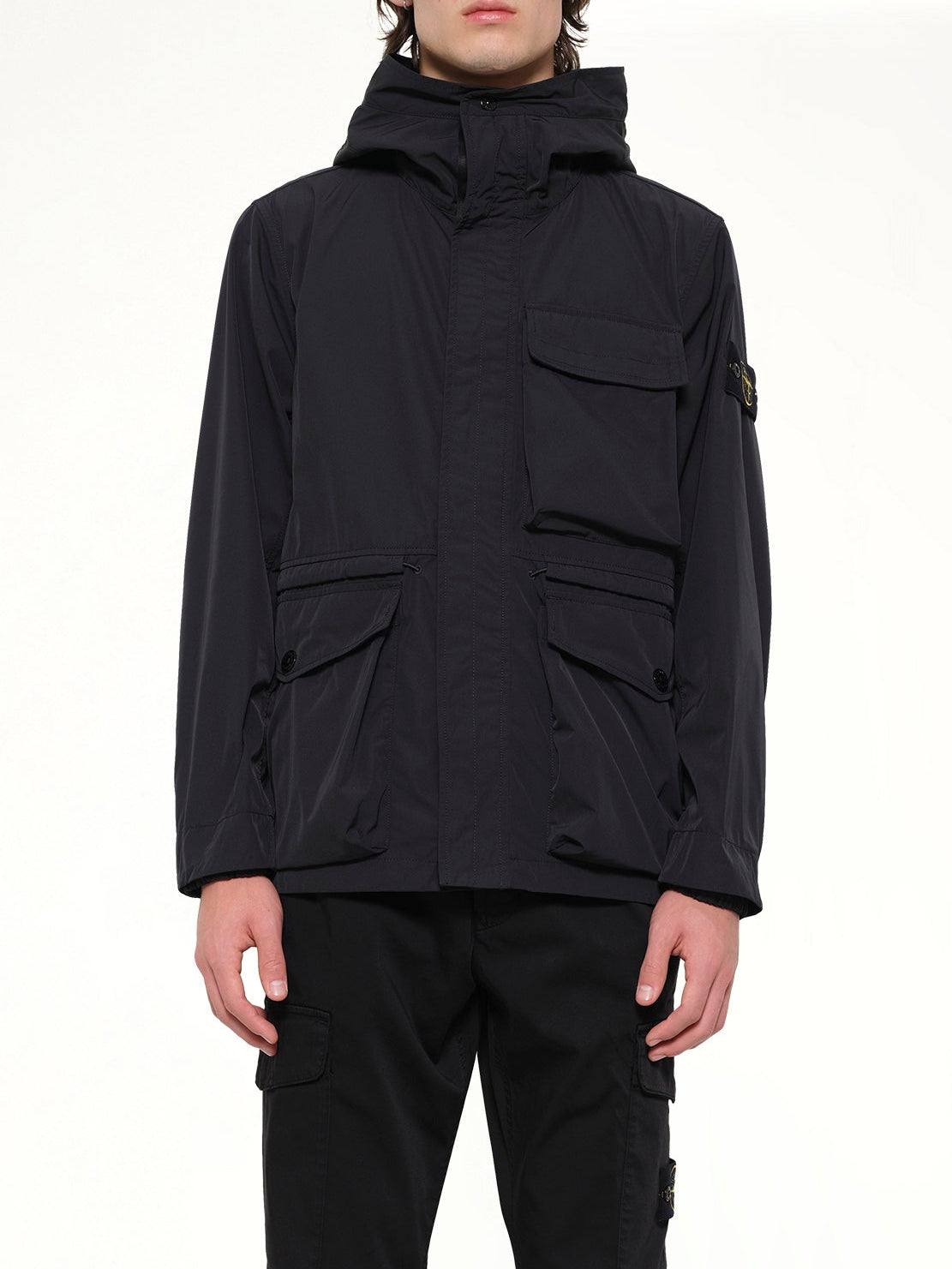Image of Coats & Jackets. Product name - 4100032 Short Parka in Black colour by brand - STONE ISLAND