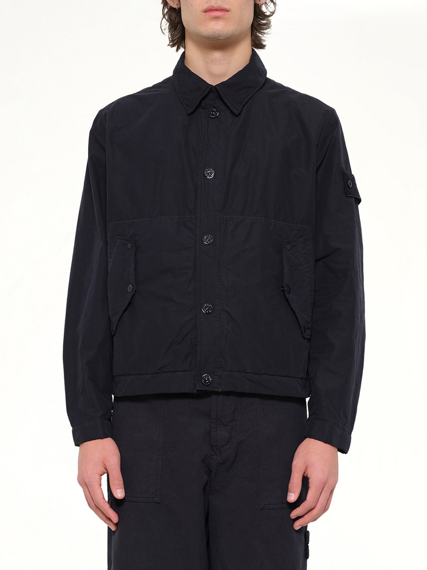 Image of Coats & Jackets. Product name - 4100036 Jacket in Navy colour by brand - STONE ISLAND