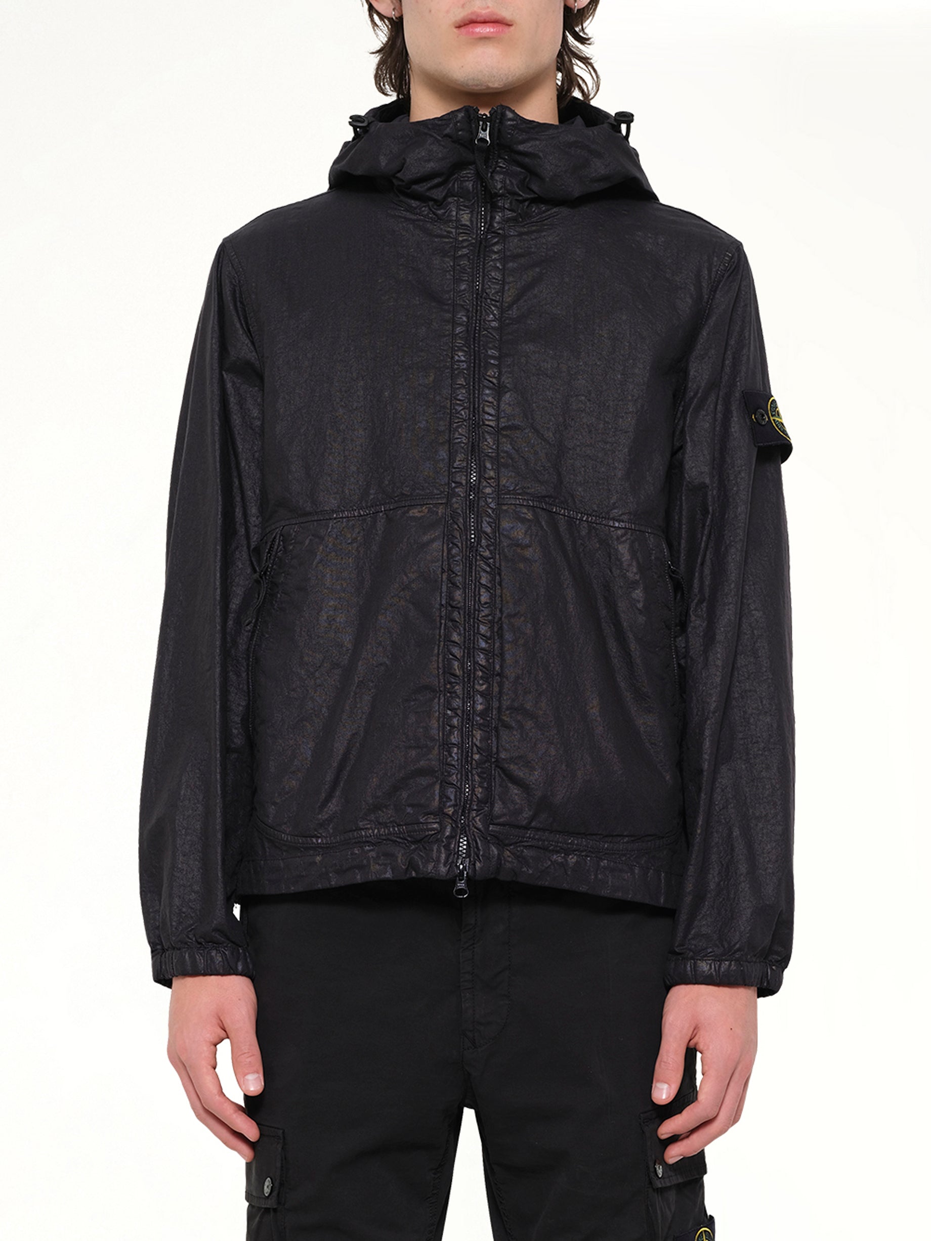 Image of Coats & Jackets. Product name - 4100053 Jacket in Black colour by brand - STONE ISLAND