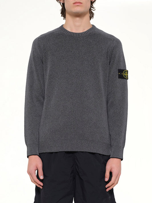 Image of a model wearing Outerwear. Product name - 5100033 Crew Neck in Grey colour by brand - STONE ISLAND