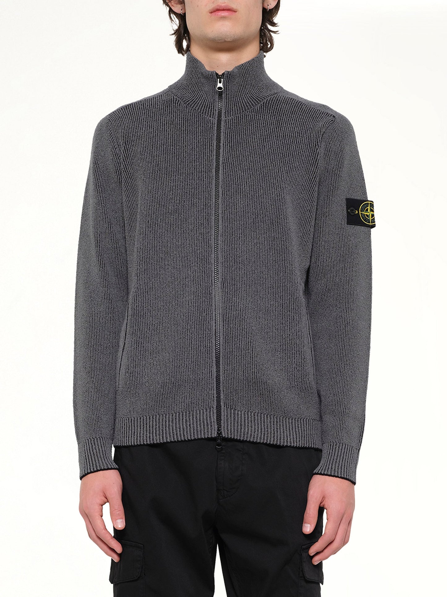 Image of Cardigans. Product name - 5100034 Cardigan in Grey colour by brand - STONE ISLAND