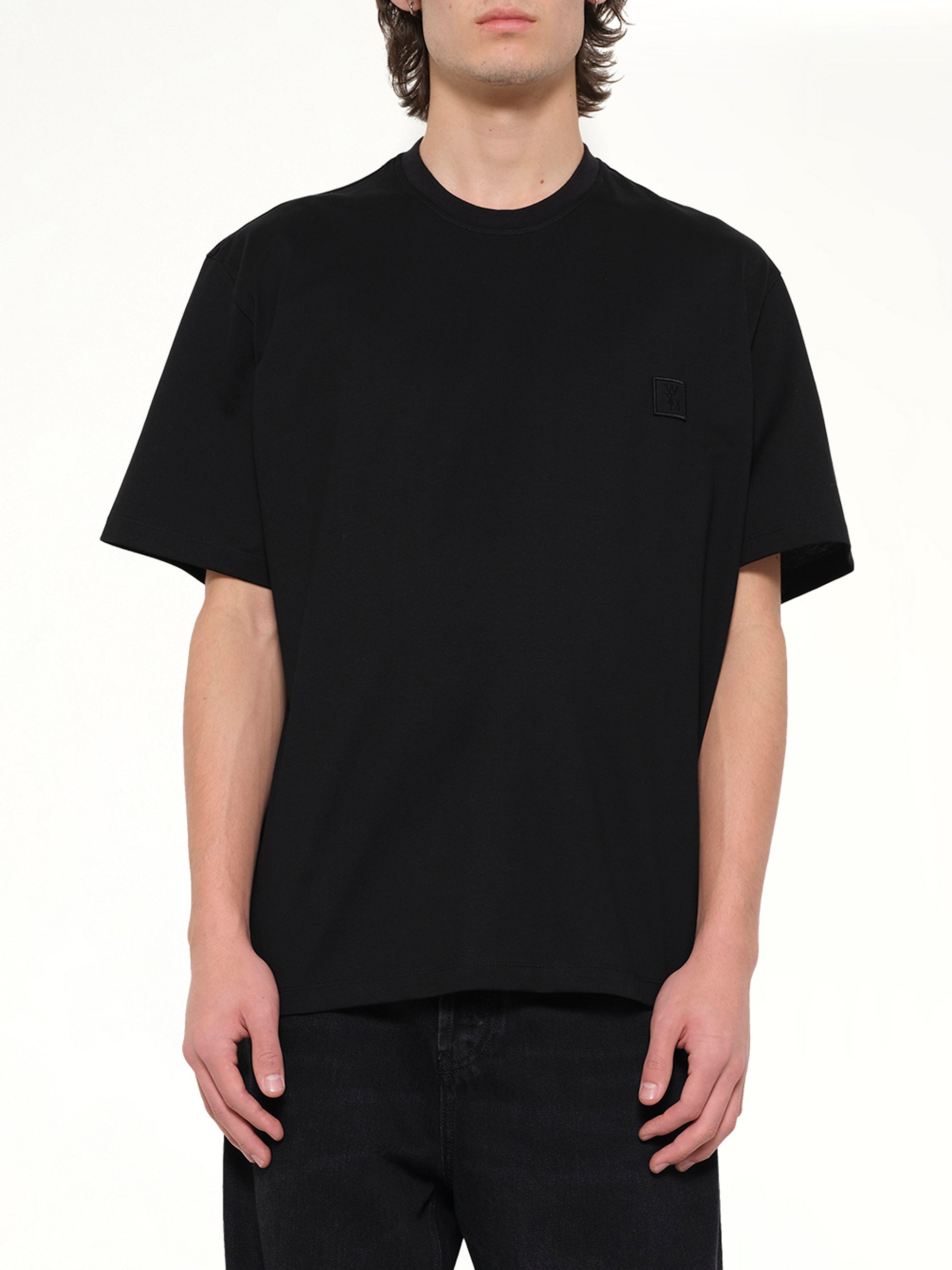 Image of T-Shirts. Product name - Baseball Logo T-Shirt in Black colour by brand - WOOYOUNGMI