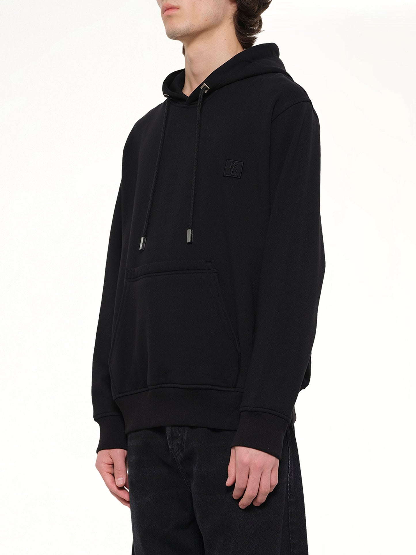 WOOYOUNGMI Flower Back Print Hoodie (Black)