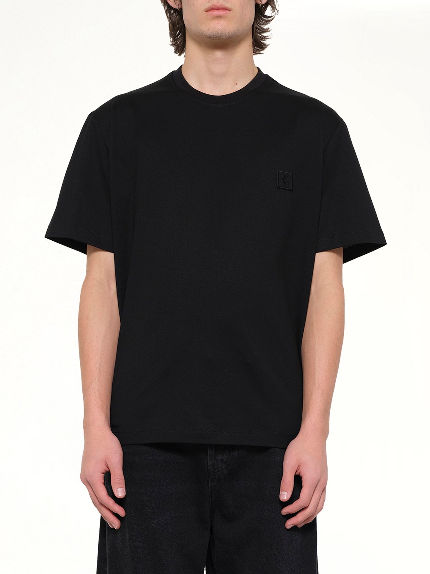 Image of T-Shirts. Product name - Flower Back Print T-Shirt in Black colour by brand - WOOYOUNGMI
