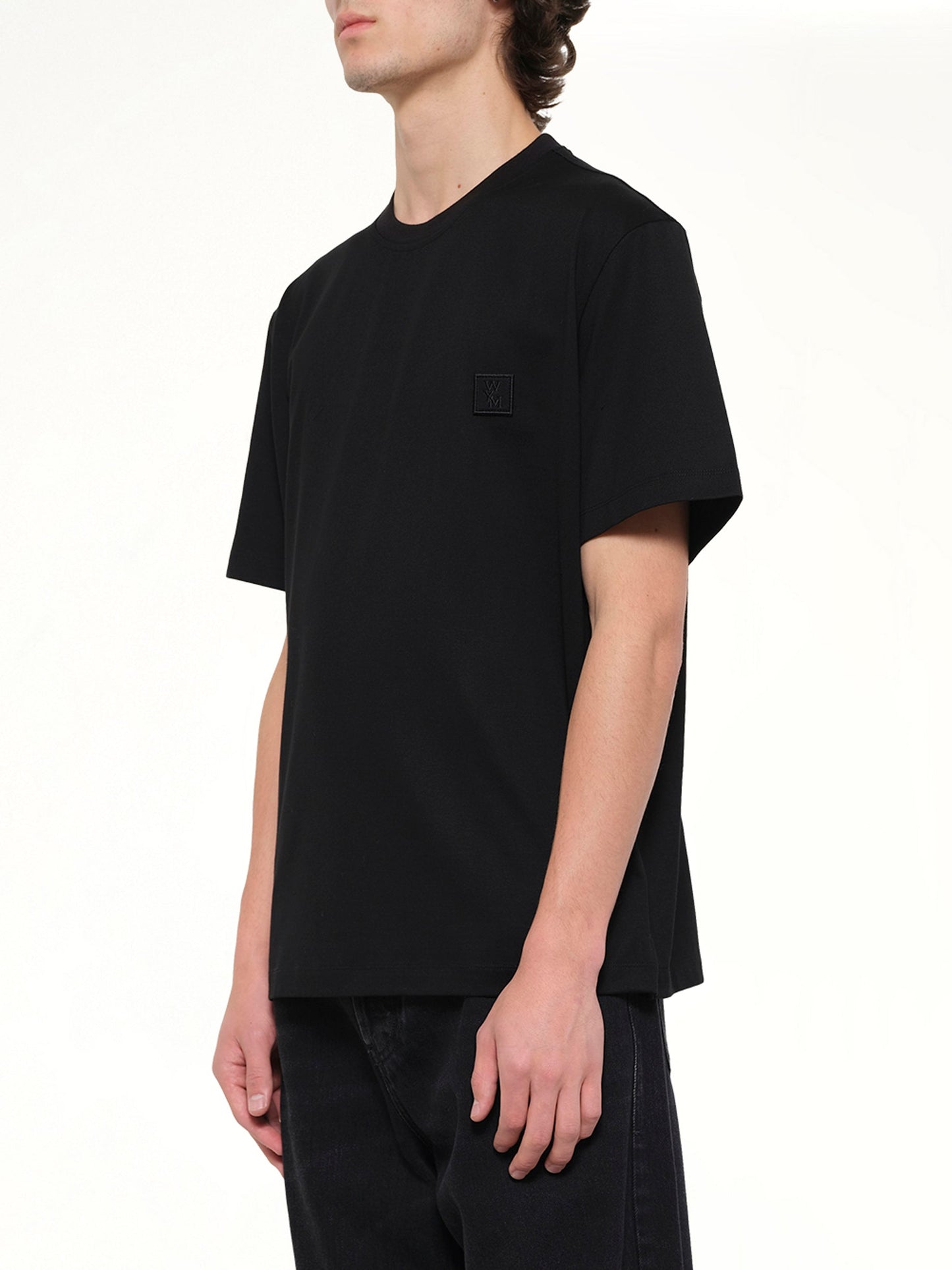 WOOYOUNGMI Flower Back Print T-Shirt (Black)