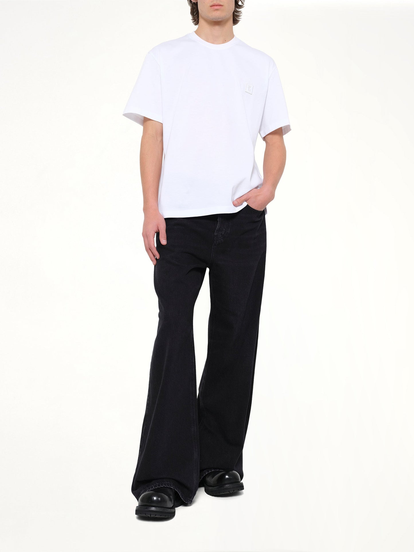 WOOYOUNGMI Flower Back Print T-Shirt (White)