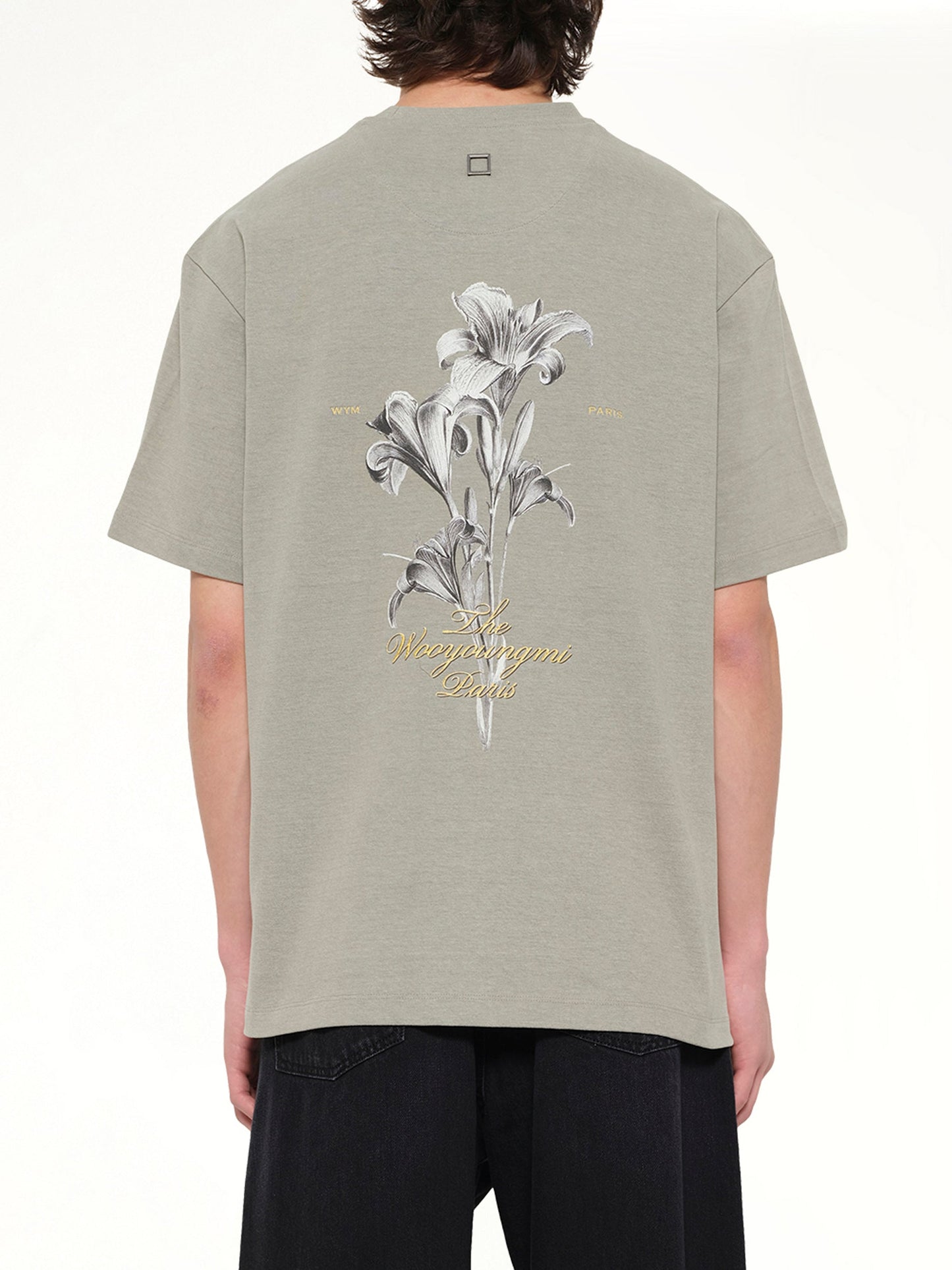 WOOYOUNGMI Flower Print T-Shirt (Khaki)