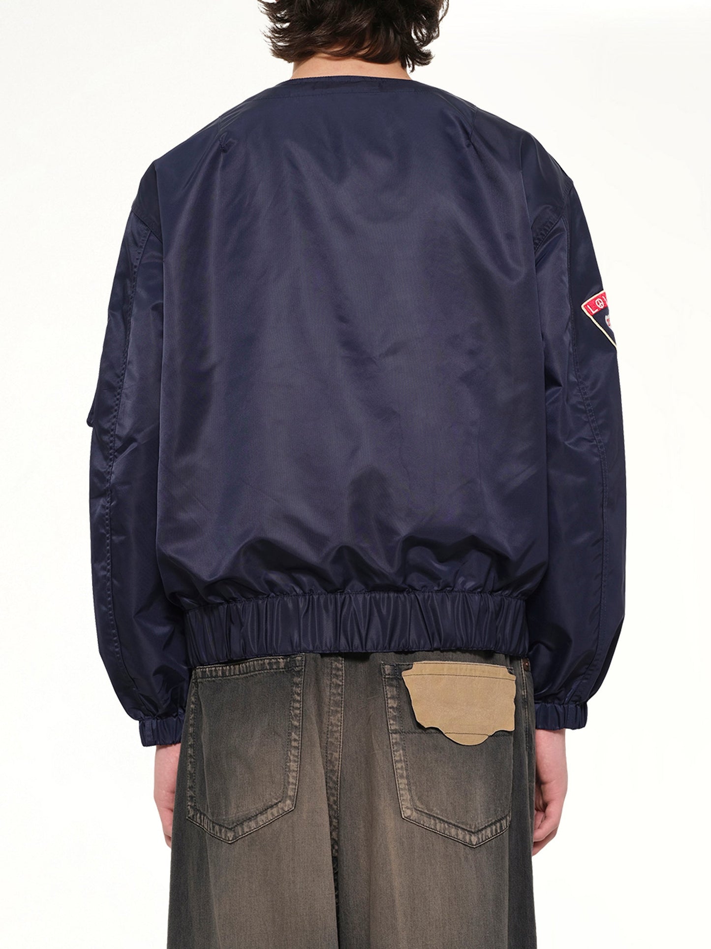 Kenzo Badges Collarless Bomber (Navy)