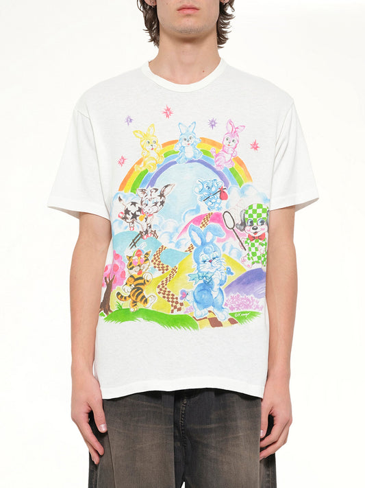 Image of T-Shirts. Product name - Kenzo Cartoon Classic T-Shirt in White colour by brand - KENZO