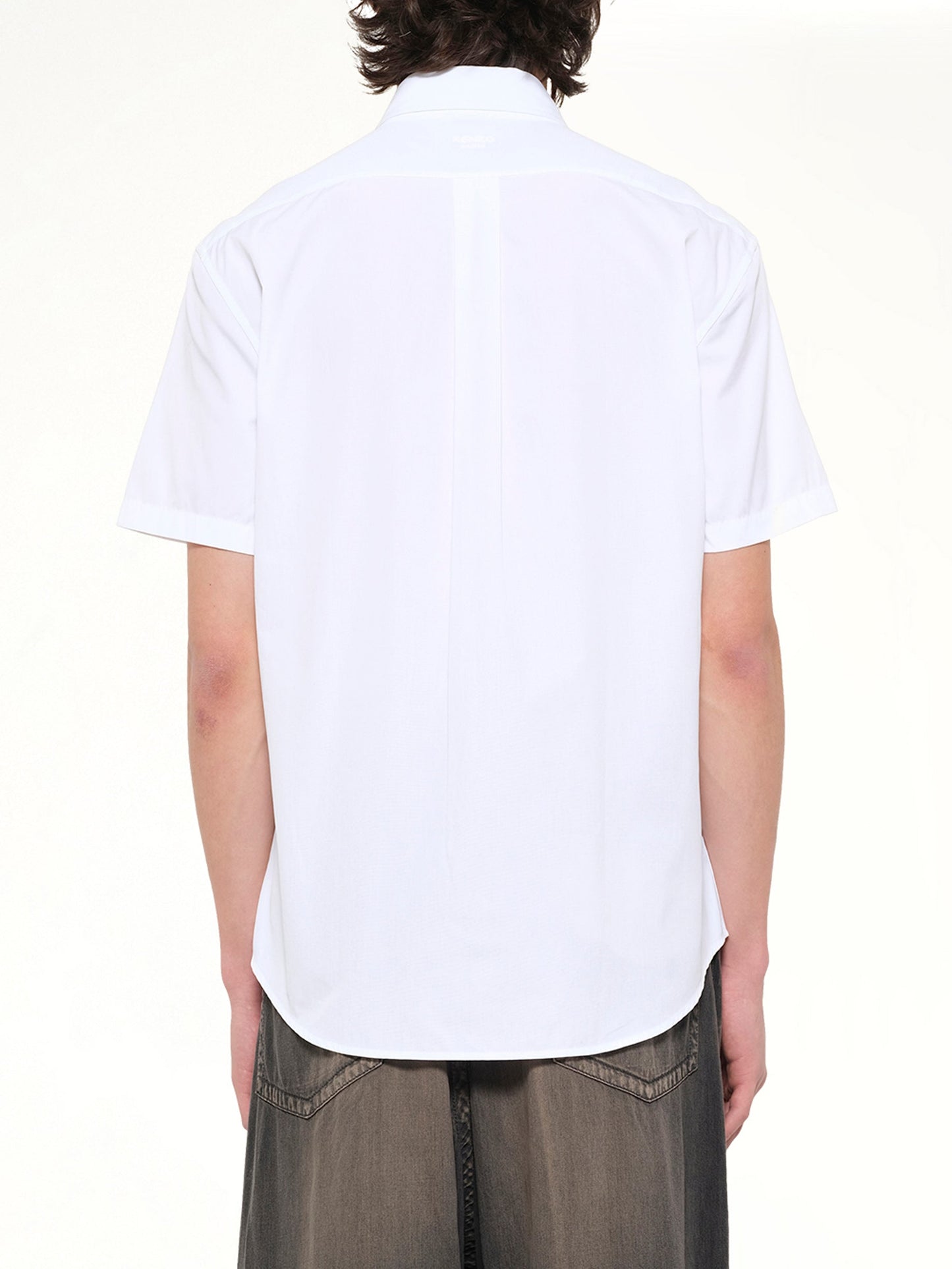Kenzo Wild Tiger Crest Short Sleeve Shirt (White)