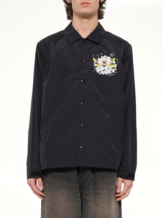 Image of Coats & Jackets. Product name - Kenzo Wild Tiger Light Coach Jacket in Black colour by brand - KENZO