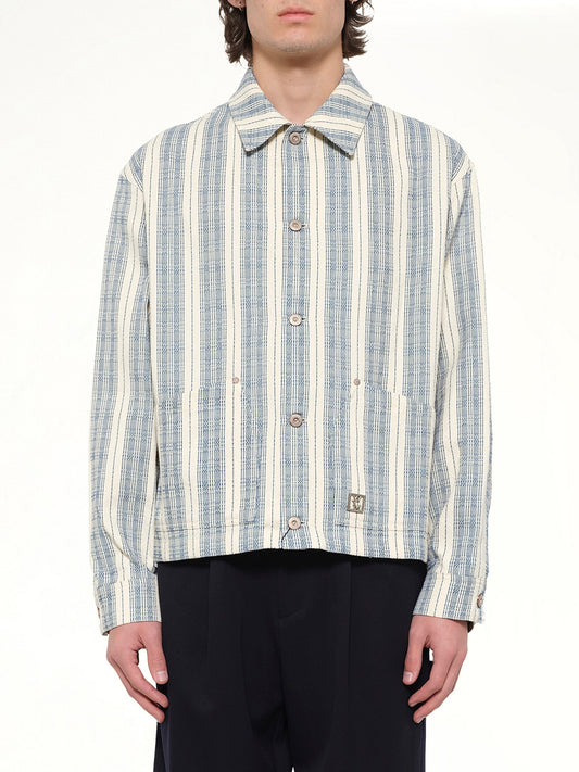 Image of Shirts. Product name - Stripe Shirt in White colour by brand - WOOYOUNGMI