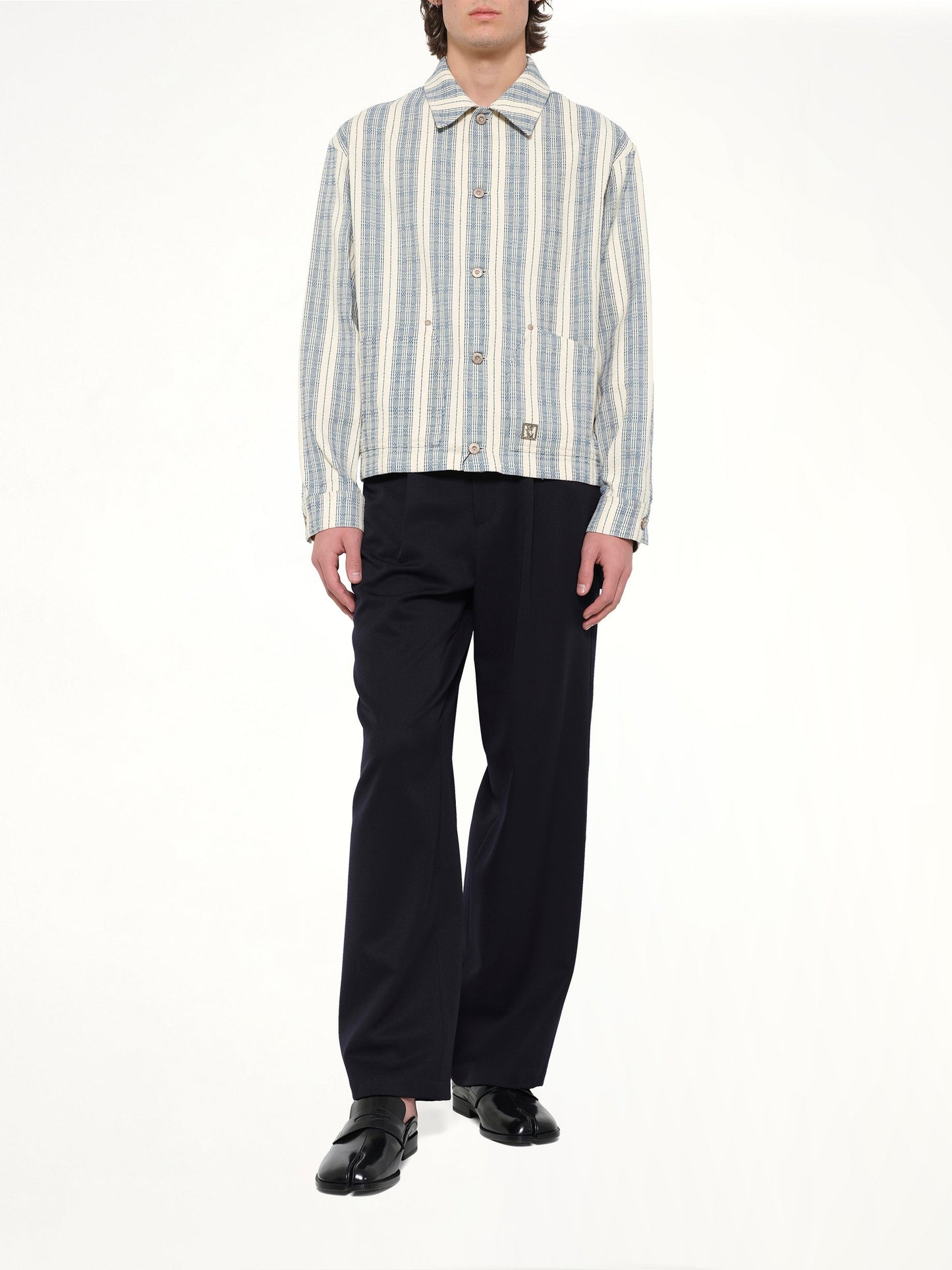 WOOYOUNGMI Stripe Shirt (White)
