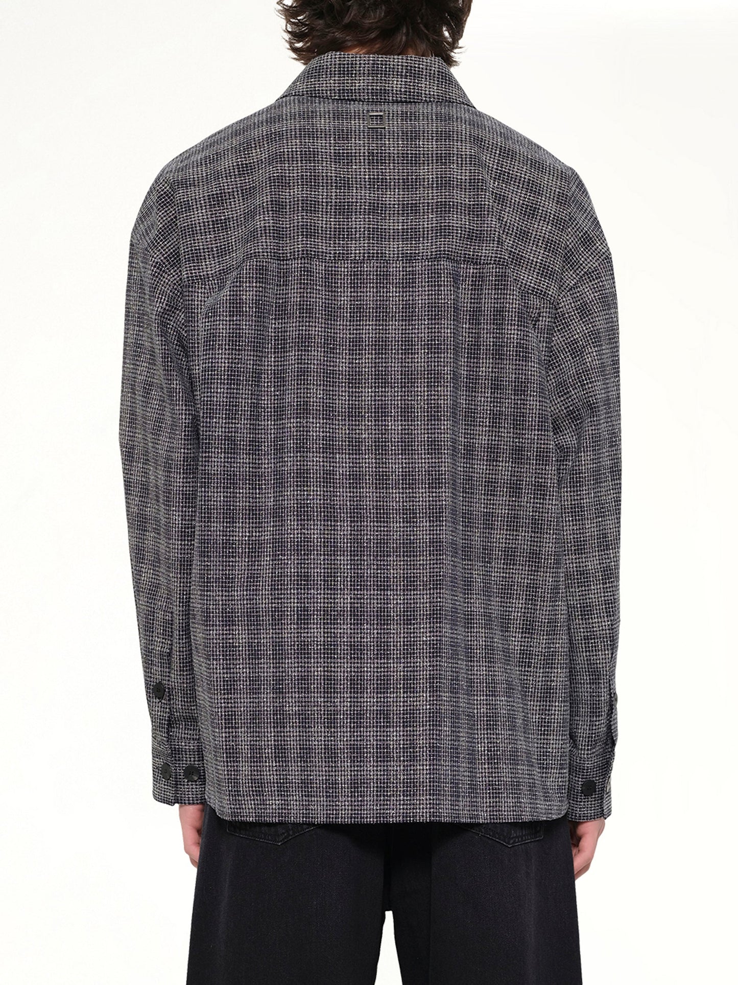 WOOYOUNGMI Tweed Shirt (Black)