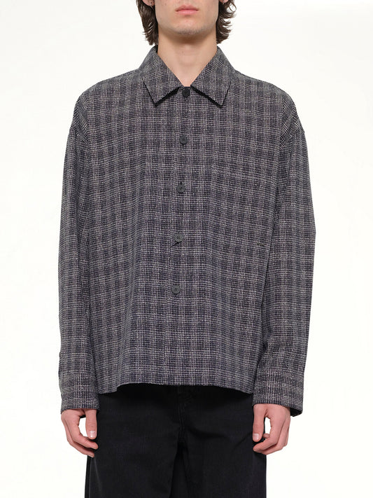 Image of Shirts. Product name - Tweed Shirt in Black colour by brand - WOOYOUNGMI