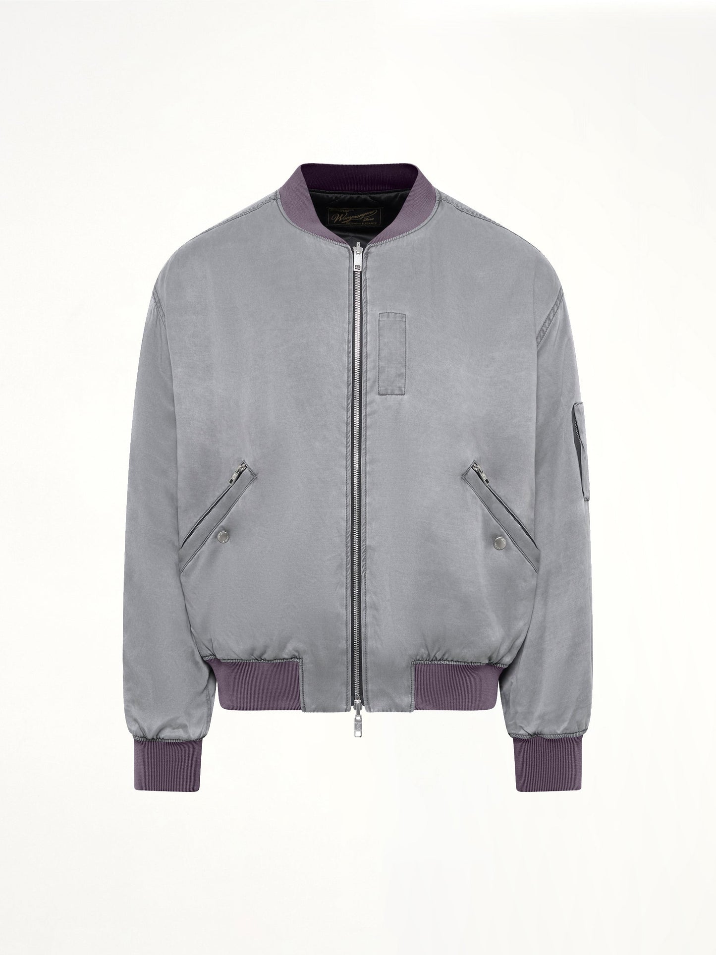 WOOYOUNGMI Cupro Bomber Jacket (Grey)