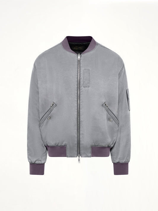WOOYOUNGMI Cupro Bomber Jacket (Grey)