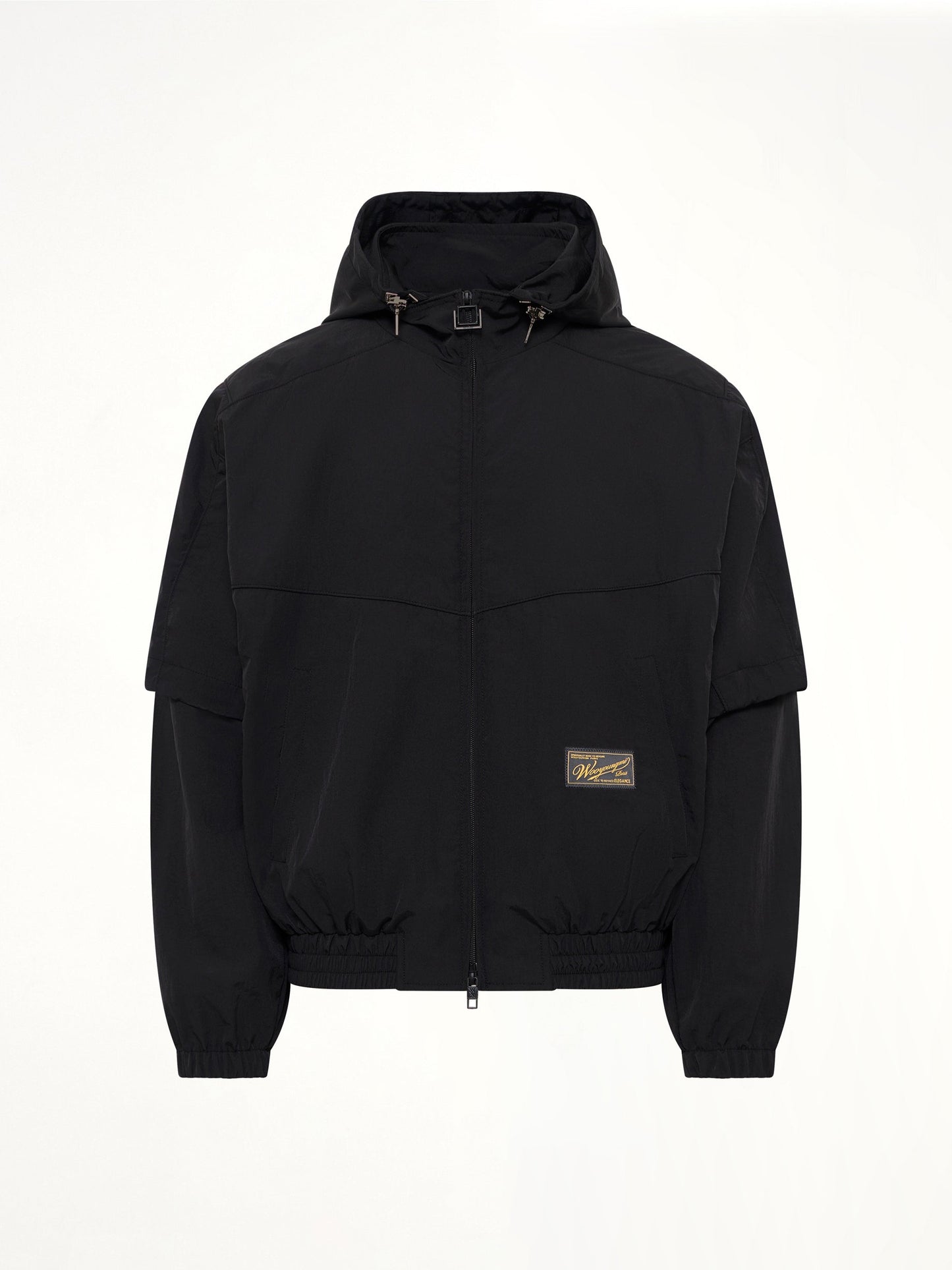 WOOYOUNGMI Detachable Sleeve Windbreaker (Black)