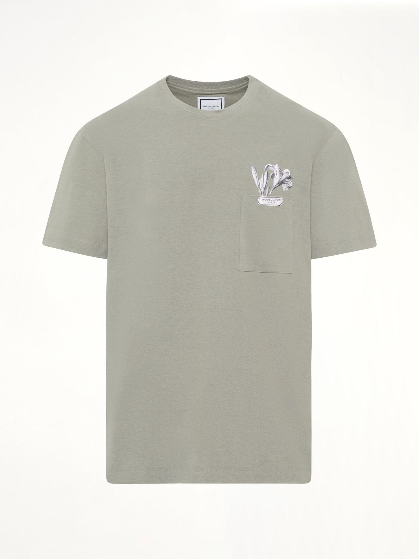 WOOYOUNGMI Flower Print T-Shirt (Khaki)