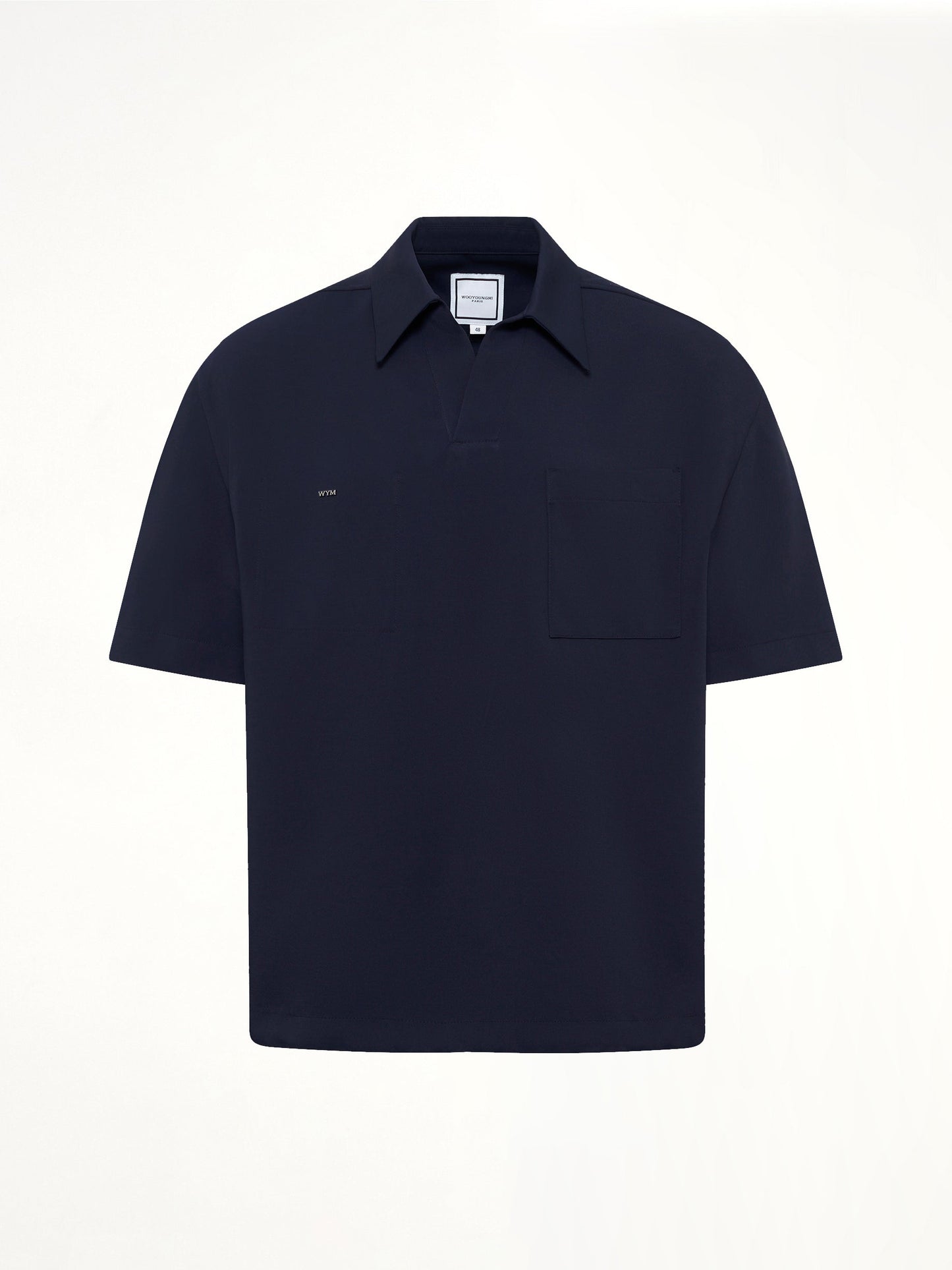 WOOYOUNGMI Half Sleeve Polo (Navy)