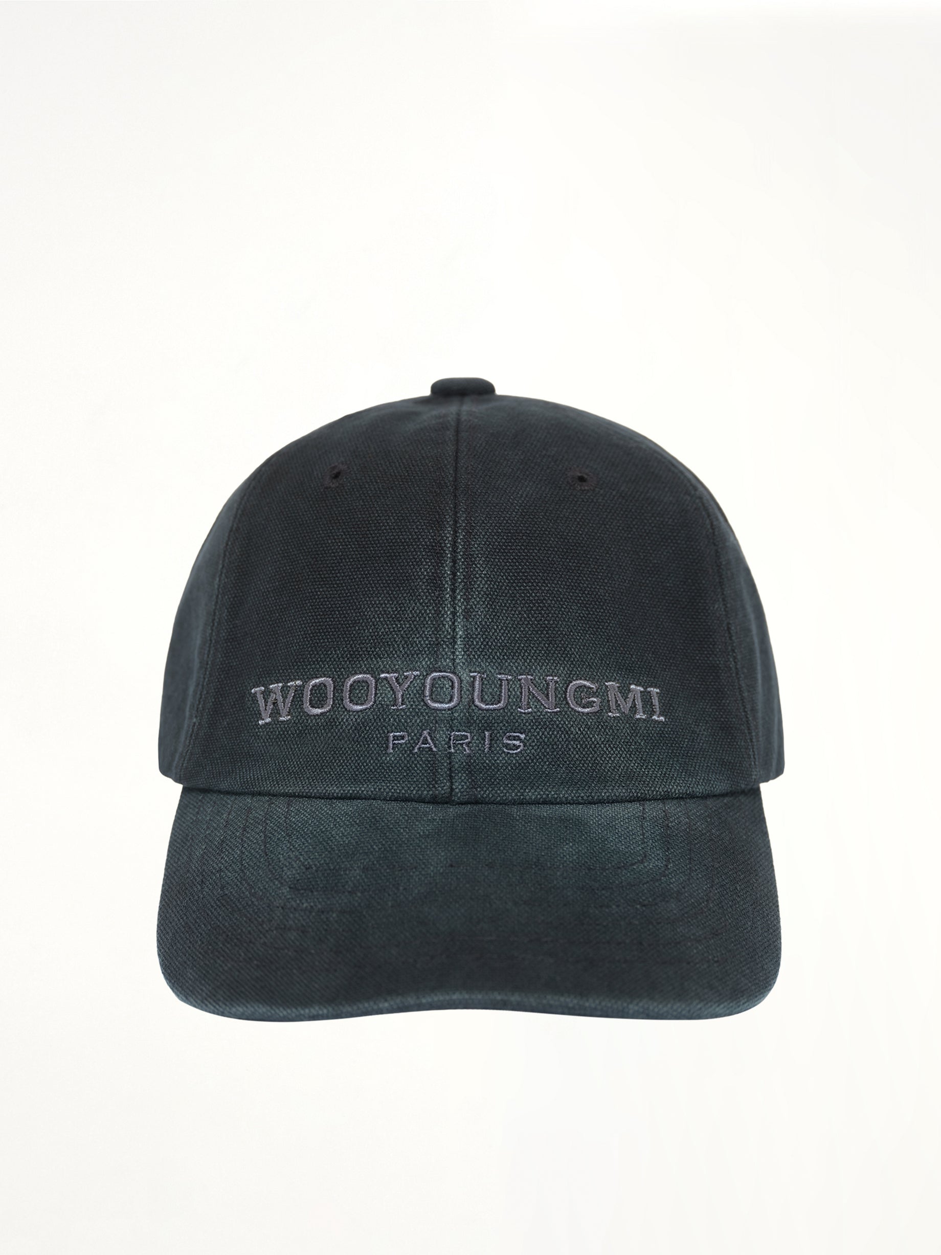 Image of Hats. Product name - Denim Cap in Navy colour by brand - WOOYOUNGMI