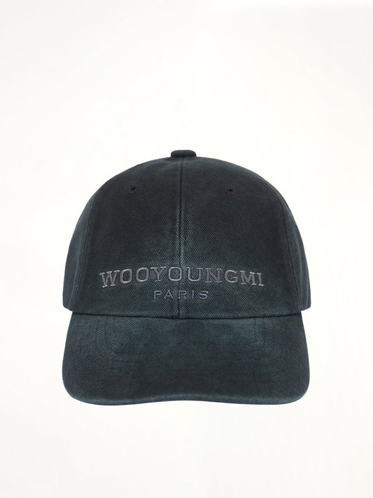 Image of Hats. Product name - Denim Cap in Navy colour by brand - WOOYOUNGMI