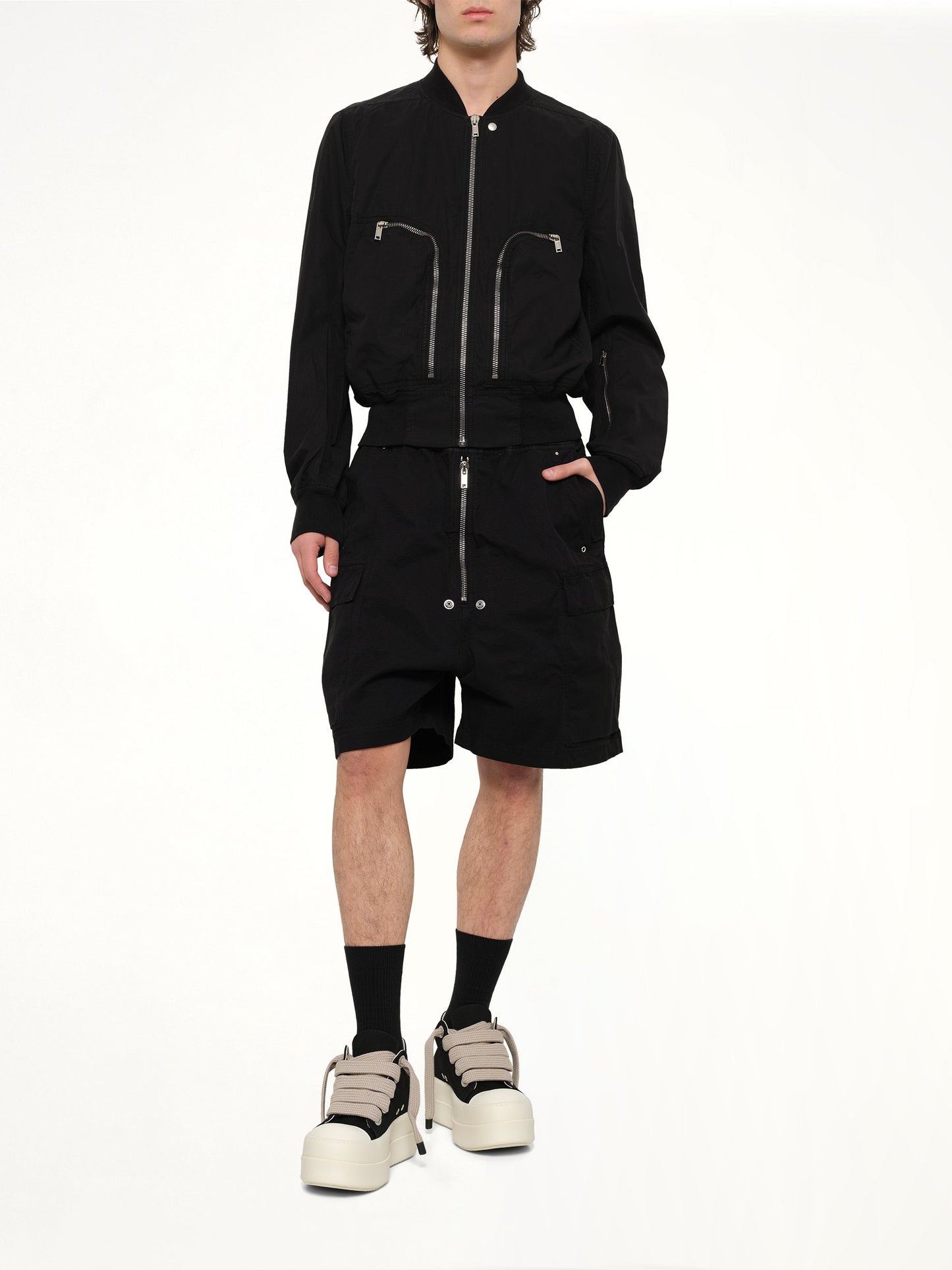 RICK OWENS DRKSHDW Bauhaus Flight Jacket (Black)