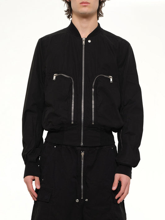 Image of Coats & Jackets. Product name - Bauhaus Flight Jacket in Black colour by brand - RICK OWENS DRKSHDW
