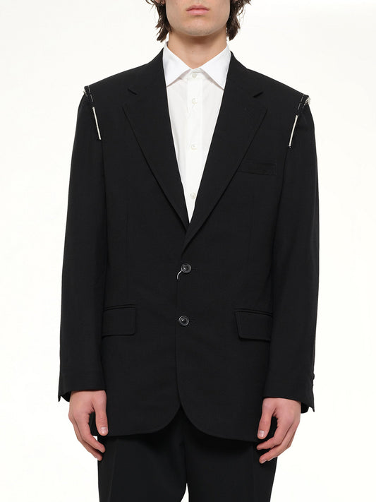 Image of Coats & Jackets. Product name - Deconstructed Jacket in Black colour by brand - MAISON MARGIELA