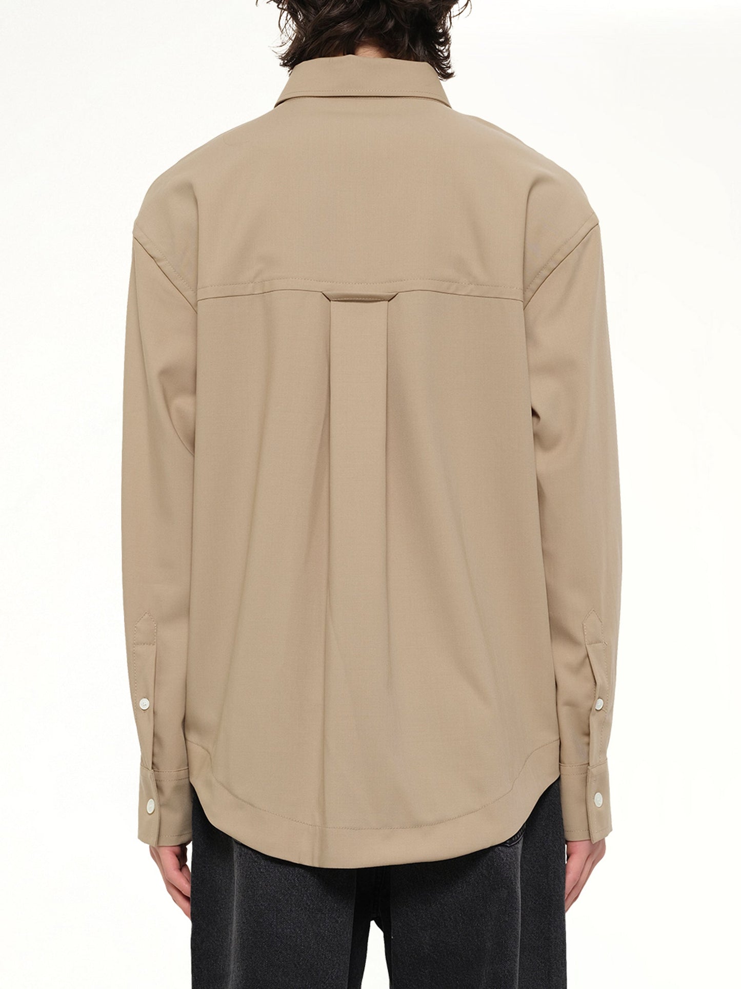 AMI PARIS Embossed ADC Shirt (Beige)