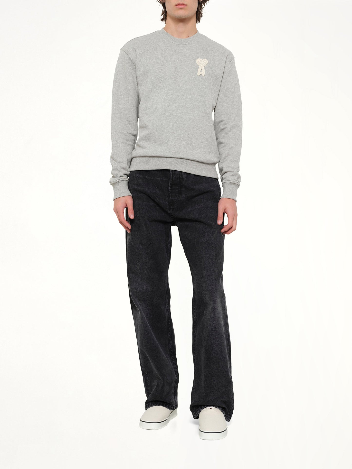 AMI PARIS Large Fit Jeans (Black)