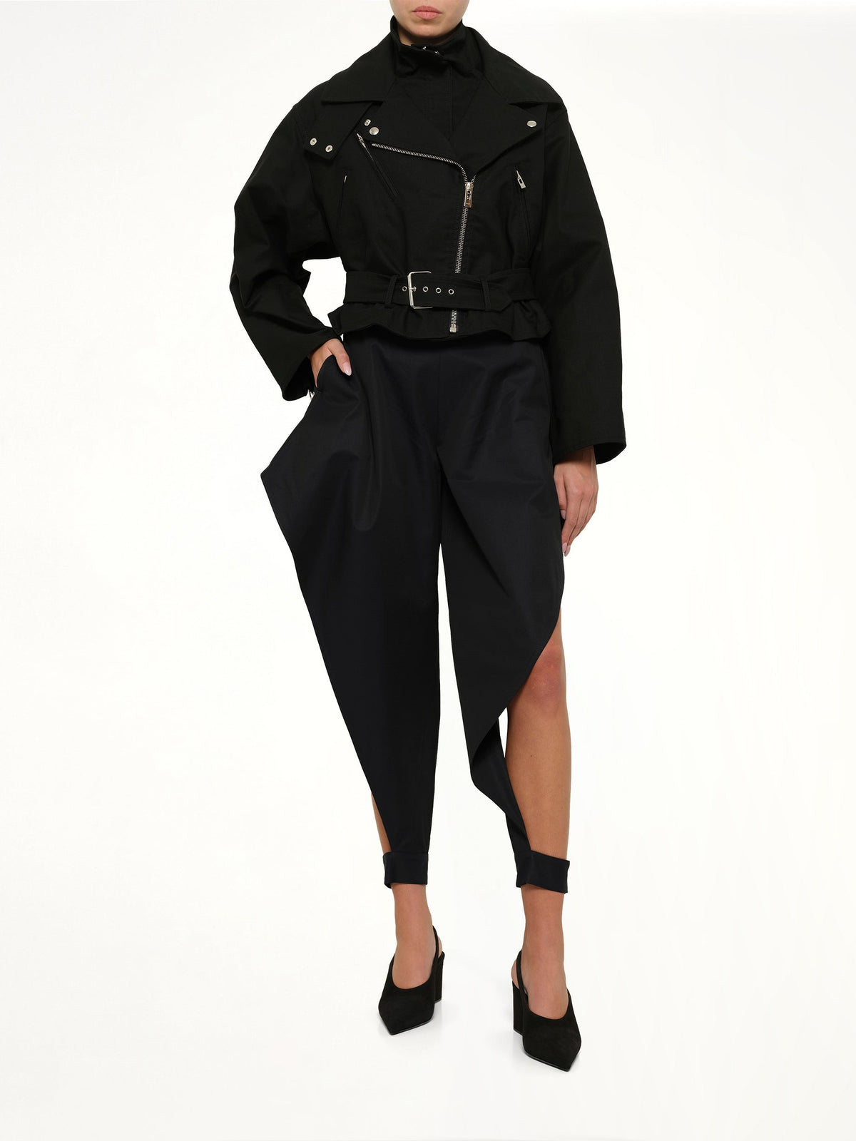 ALAIA Layered Biker (Black)
